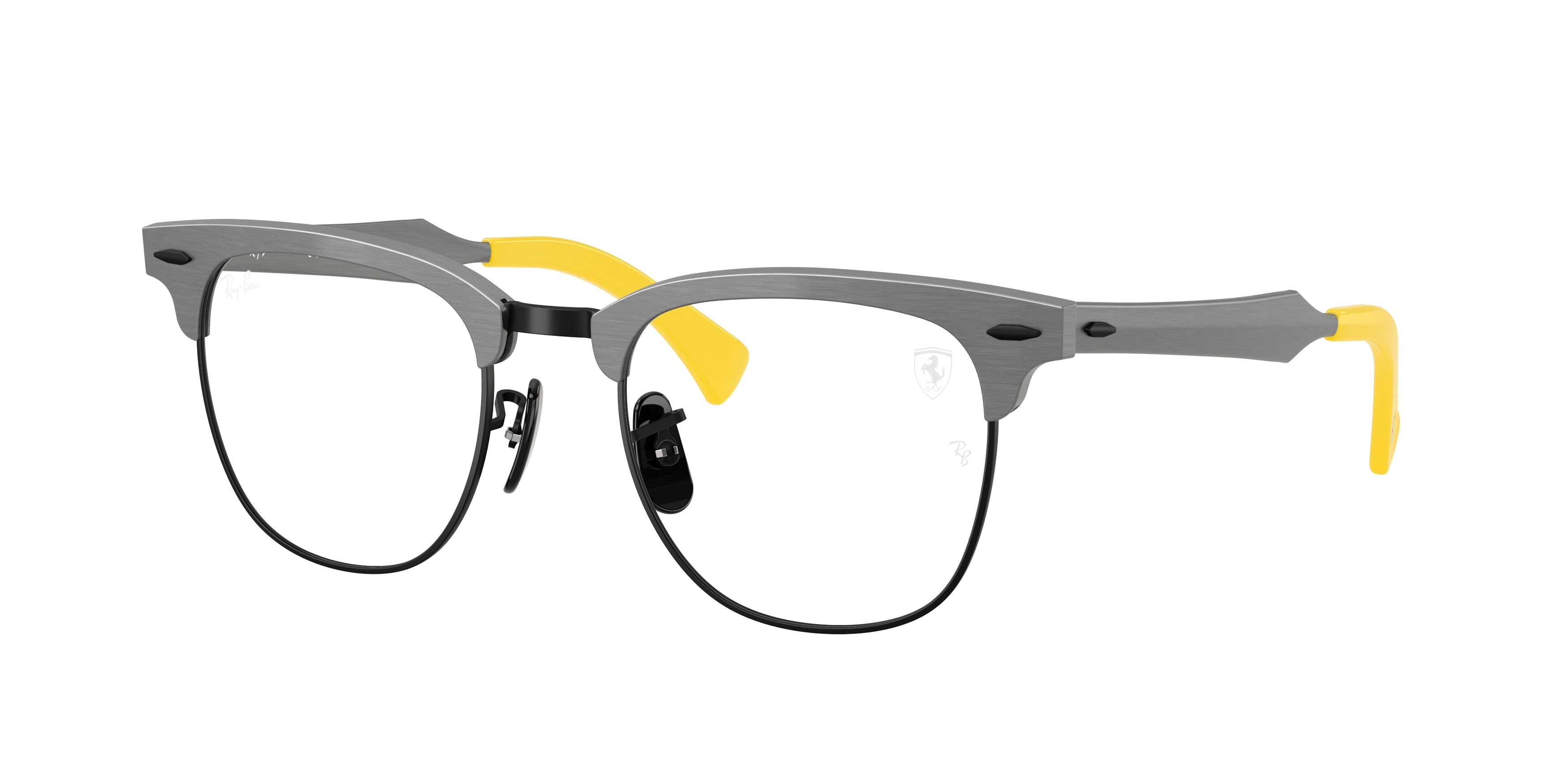 Ray - Ban Unisex RX3807VM F109 Montures Optiques MéTal Gris Transparent Carré Normale-image